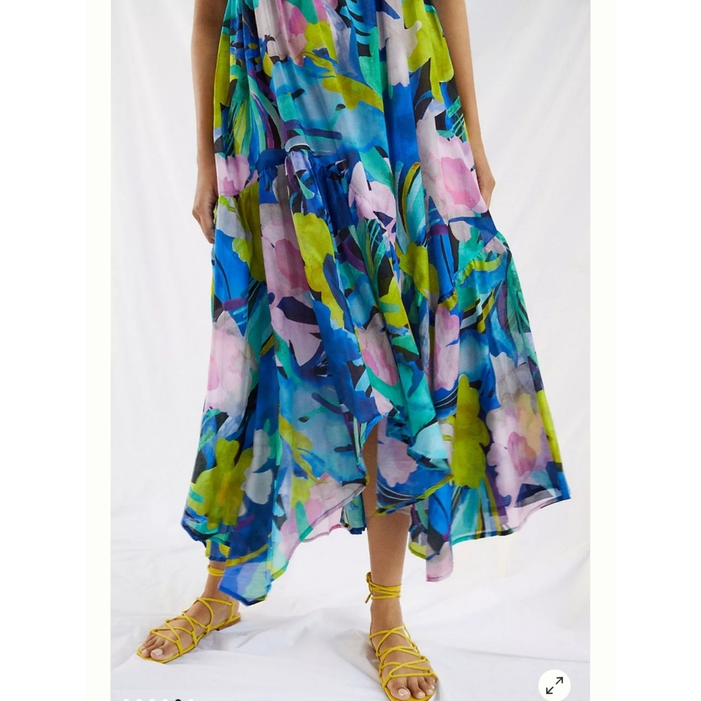 Anthropologie Sunny Midi Dress Size L - Picture 12 of 13